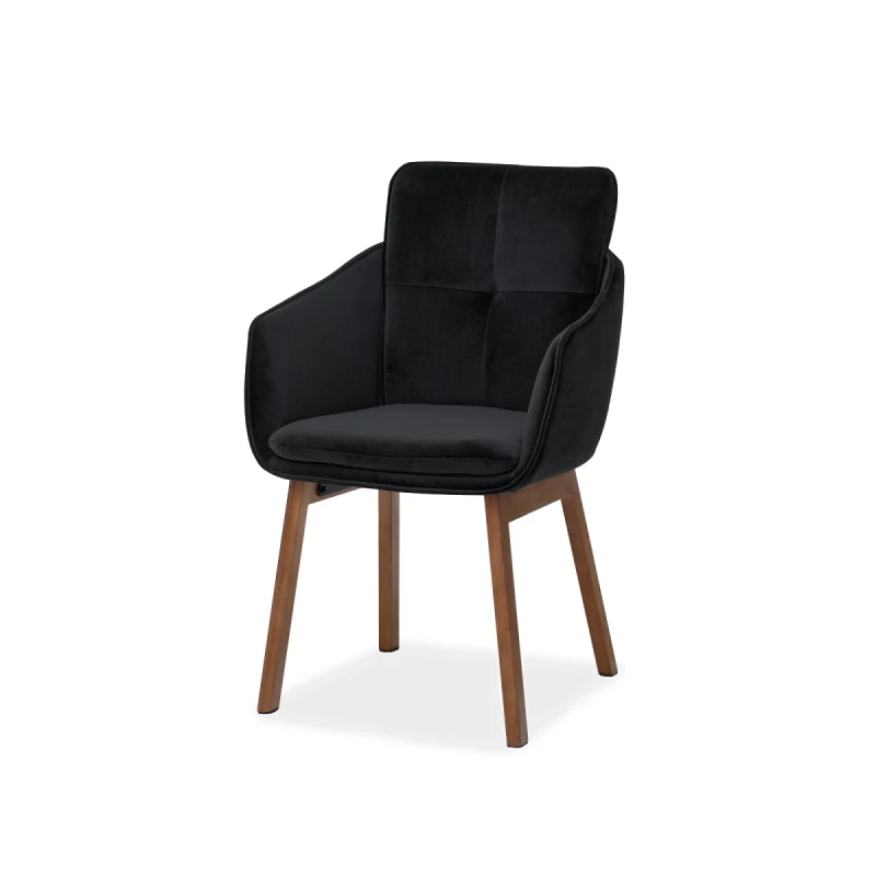 Elegantná jedálenská stolička VIVIENNE - čierna / orech