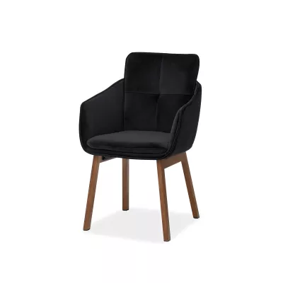 Elegantná jedálenská stolička VIVIENNE - čierna / orech