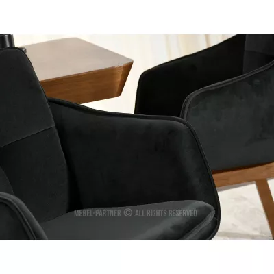 Elegantná jedálenská stolička VIVIENNE - čierna / orech