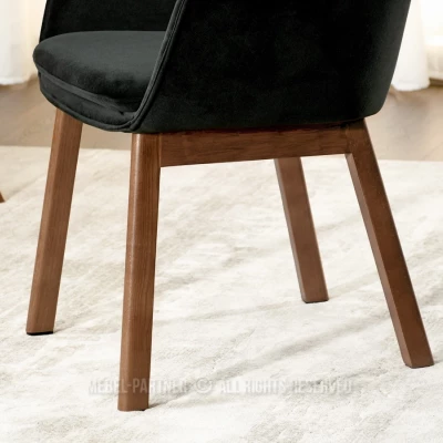 Elegantná jedálenská stolička VIVIENNE - čierna / orech