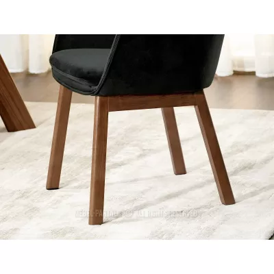 Elegantná jedálenská stolička VIVIENNE - čierna / orech
