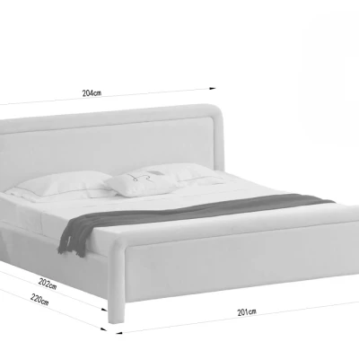 Čalúnená posteľ 180x200 JAKUBA - krémová