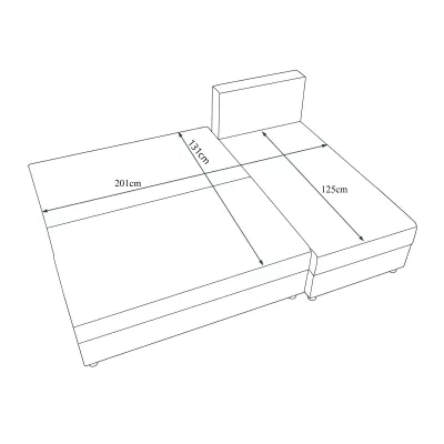 Moderná rohová sedačka HORTENZIE - sivá / béžová