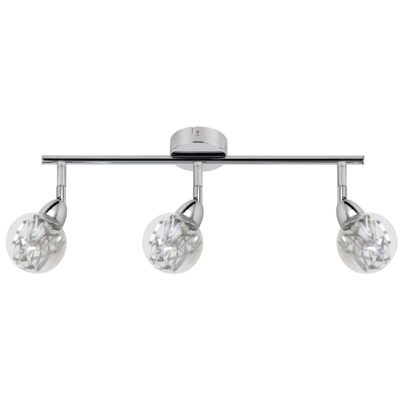 Stropné bodové LED svetlo BOLO - 3x6W, 3000K (teplá biela), chrómované