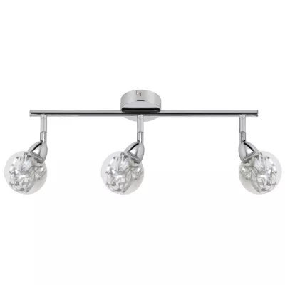 Stropné bodové LED svetlo BOLO - 3x6W, 3000K (teplá biela), chrómované