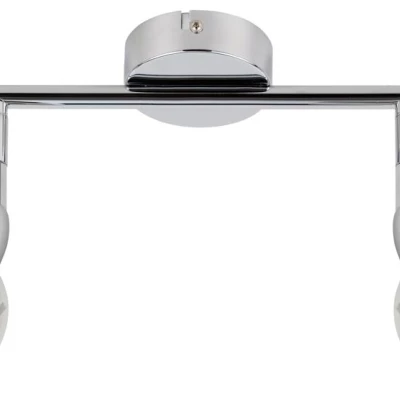 Nástenné / stropné bodové LED svetlo BOLO - 2x6W, 3000K (teplá biela), chrómované