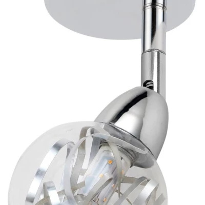 Nástenné bodové LED svetlo BOLO - 1x6W, 3000K (teplá biela), chrómované