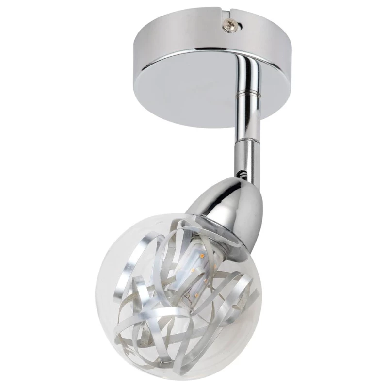 Nástenné bodové LED svetlo BOLO - 1x6W, 3000K (teplá biela), chrómované
