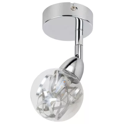 Nástenné bodové LED svetlo BOLO - 1x6W, 3000K (teplá biela), chrómované