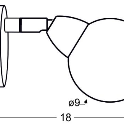 Nástenné bodové LED svetlo BOLO - 1x6W, 3000K (teplá biela), chrómované