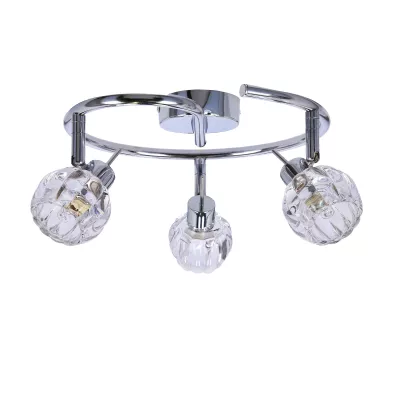 Stropné bodové kruhové osvetlenie BOMBOLA - 3xG9, 40W, chrómované/číre