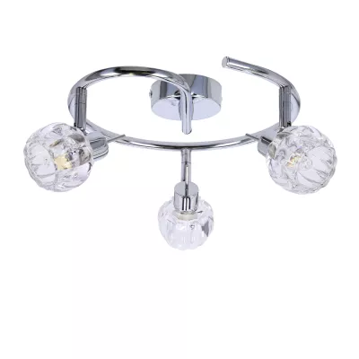 Stropné bodové kruhové osvetlenie BOMBOLA - 3xG9, 40W, chrómované/číre