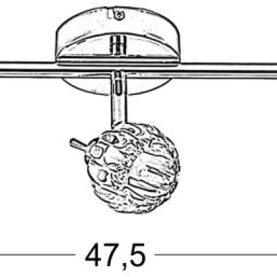 Stropné bodové osvetlenie BOMBOLA - 3xG9, 40W, chrómované/číre