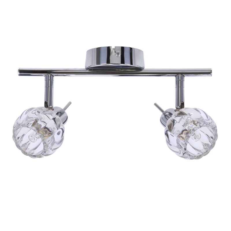 Nástenné / stropné bodové osvetlenie BOMBOLA - 2xG9, 40W, chrómované / číre