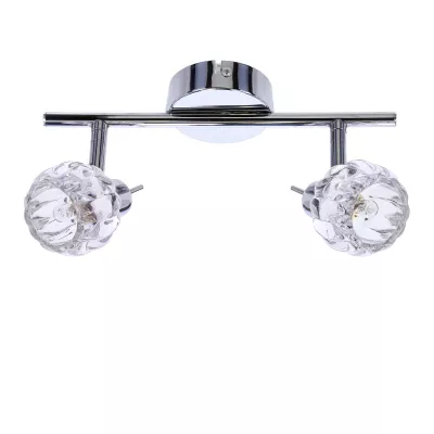 Nástenné / stropné bodové osvetlenie BOMBOLA - 2xG9, 40W, chrómované / číre