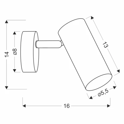 Nástenné bodové svietidlo COLLY - 1xGU10, 15W, mosadzné