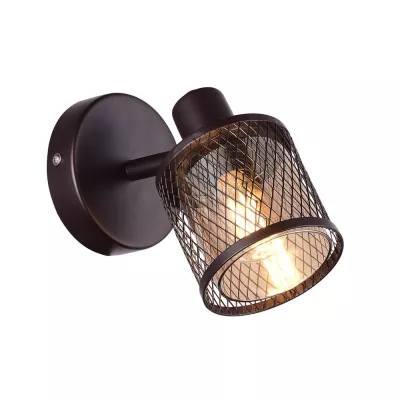 Nástenné bodové osvetlenie CANABERA - 1xE14, 40W, hnedé / zlaté