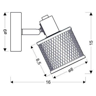 Nástenné bodové osvetlenie CANABERA - 1xE14, 40W, hnedé / zlaté