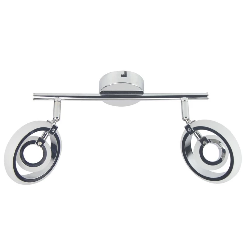 Nástenné / stropné bodové LED svetlo CELT - 2x6W, 3000K (teplá biela), chrómované