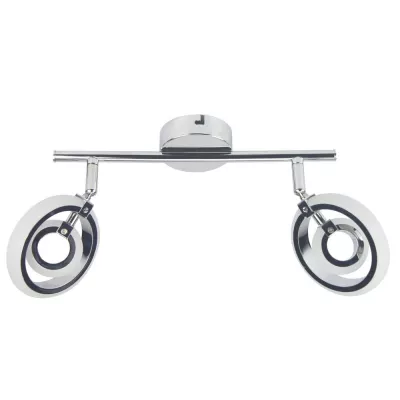 Nástenné / stropné bodové LED svetlo CELT - 2x6W, 3000K (teplá biela), chrómované