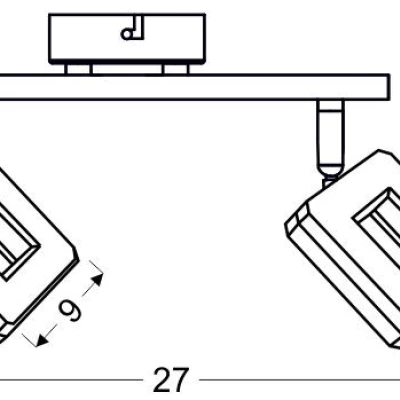Nástenné bodové LED osvetlenie CYNTHIA - 2x5W, 3000K (teplá biela), chrómované