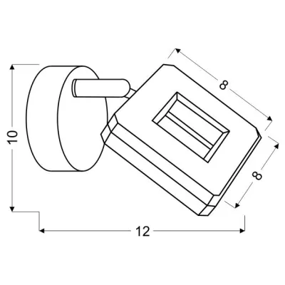 Nástenné bodové LED svetlo CYNTHIA - 1x5W, 3000K (teplá biela), chrómované