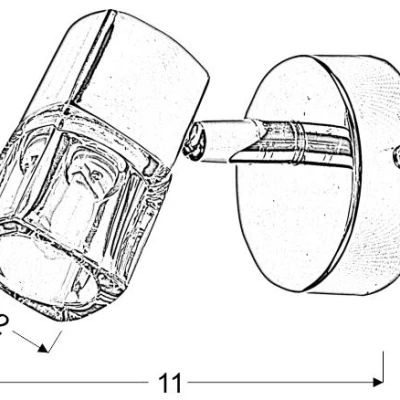 Nástenné bodové osvetlenie DIAMENT - 1xG9, 40W, chrómované / číre
