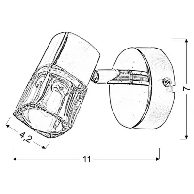 Nástenné bodové osvetlenie DIAMENT - 1xG9, 40W, chrómované / číre