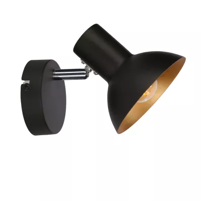 Bodové nástenné osvetlenie DISO - 1xE27, 40W, čierne / zlaté
