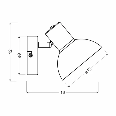 Bodové nástenné osvetlenie DISO - 1xE27, 40W, čierne / zlaté