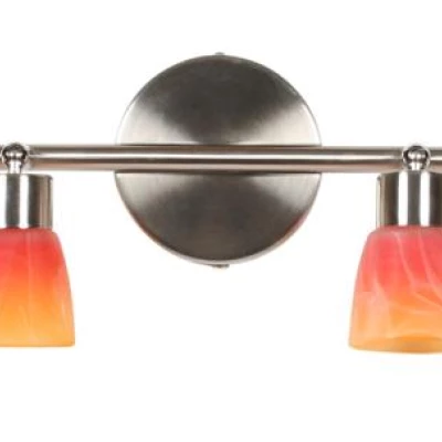 Stropné bodové osvetlenie DROPS - 4xG9, 40W, strieborné / oranžovožlté