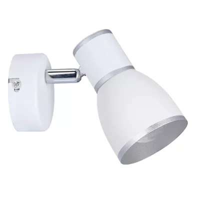 Bodové nástenné osvetlenie FIDO - 1xE14, 40W, chrómované / biele