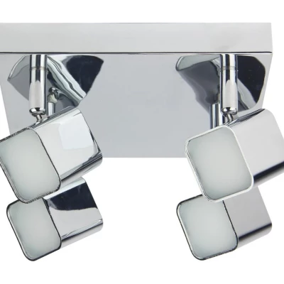 LED stropné bodové osvetlenie FORMA - 4x4W, 3000K (teplé biele), chrómované