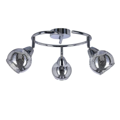 Stropné moderné bodové LED osvetlenie FORT - 3xE14, 10W, chrómované