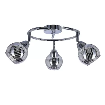 Stropné moderné bodové LED osvetlenie FORT - 3xE14, 10W, chrómované