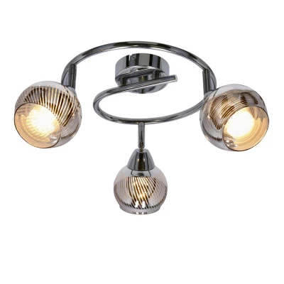Stropné moderné bodové LED osvetlenie FORT - 3xE14, 10W, chrómované