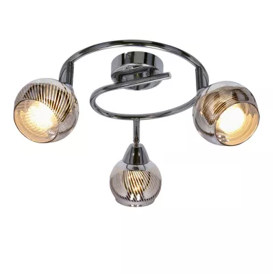 Stropné moderné bodové LED osvetlenie FORT - 3xE14, 10W, chrómované