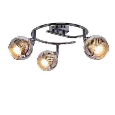 Stropné moderné bodové LED osvetlenie FORT - 3xE14, 10W, chrómované