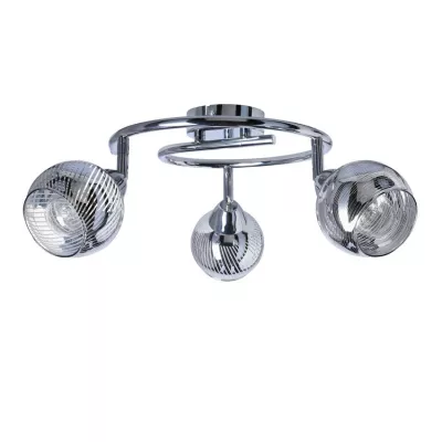 Stropné moderné bodové LED osvetlenie FORT - 3xE14, 10W, chrómované