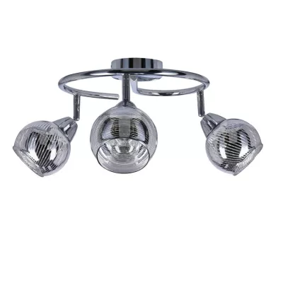 Stropné moderné bodové LED osvetlenie FORT - 3xE14, 10W, chrómované