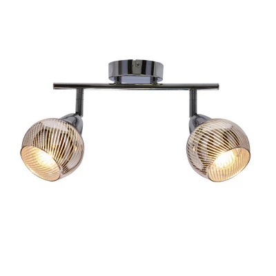 Nástenné / stropné bodové LED osvetlenie FORT - 2xE14, 10W, chrómované