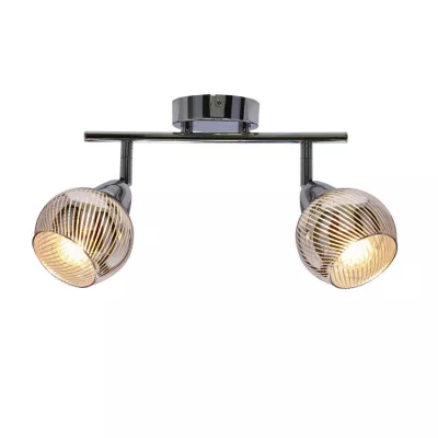 Nástenné / stropné bodové LED osvetlenie FORT - 2xE14, 10W, chrómované