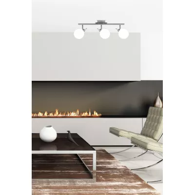 Bodové stropné moderné svietidlo GHOST - 3xG9, 40W, strieborné / biele