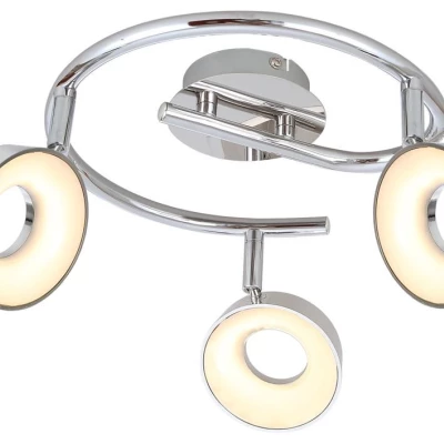 LED designové stropné bodové svietidlo ISLA - 3x4W, 3000K (teplá biela), chrómované