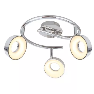 LED designové stropné bodové svietidlo ISLA - 3x4W, 3000K (teplá biela), chrómované