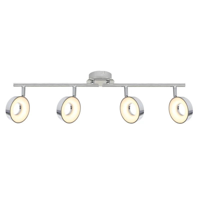 LED designové stropné bodové osvetlenie ISLA - 4x4W, 3000K (teplá biela), chrómované
