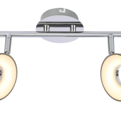 LED stropné / nástenné bodové osvetlenie ISLA - 2x4W, 3000K (teplá biela), chrómované