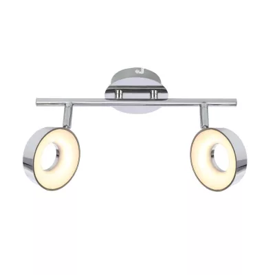 LED stropné / nástenné bodové osvetlenie ISLA - 2x4W, 3000K (teplá biela), chrómované
