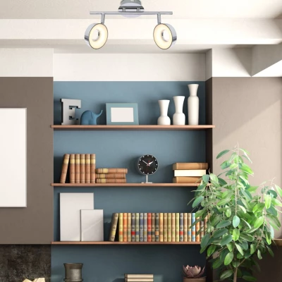 LED stropné / nástenné bodové osvetlenie ISLA - 2x4W, 3000K (teplá biela), chrómované