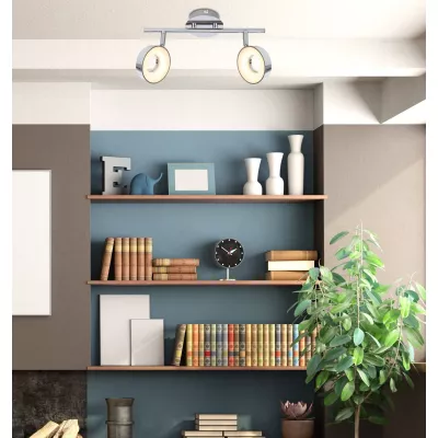 LED stropné / nástenné bodové osvetlenie ISLA - 2x4W, 3000K (teplá biela), chrómované